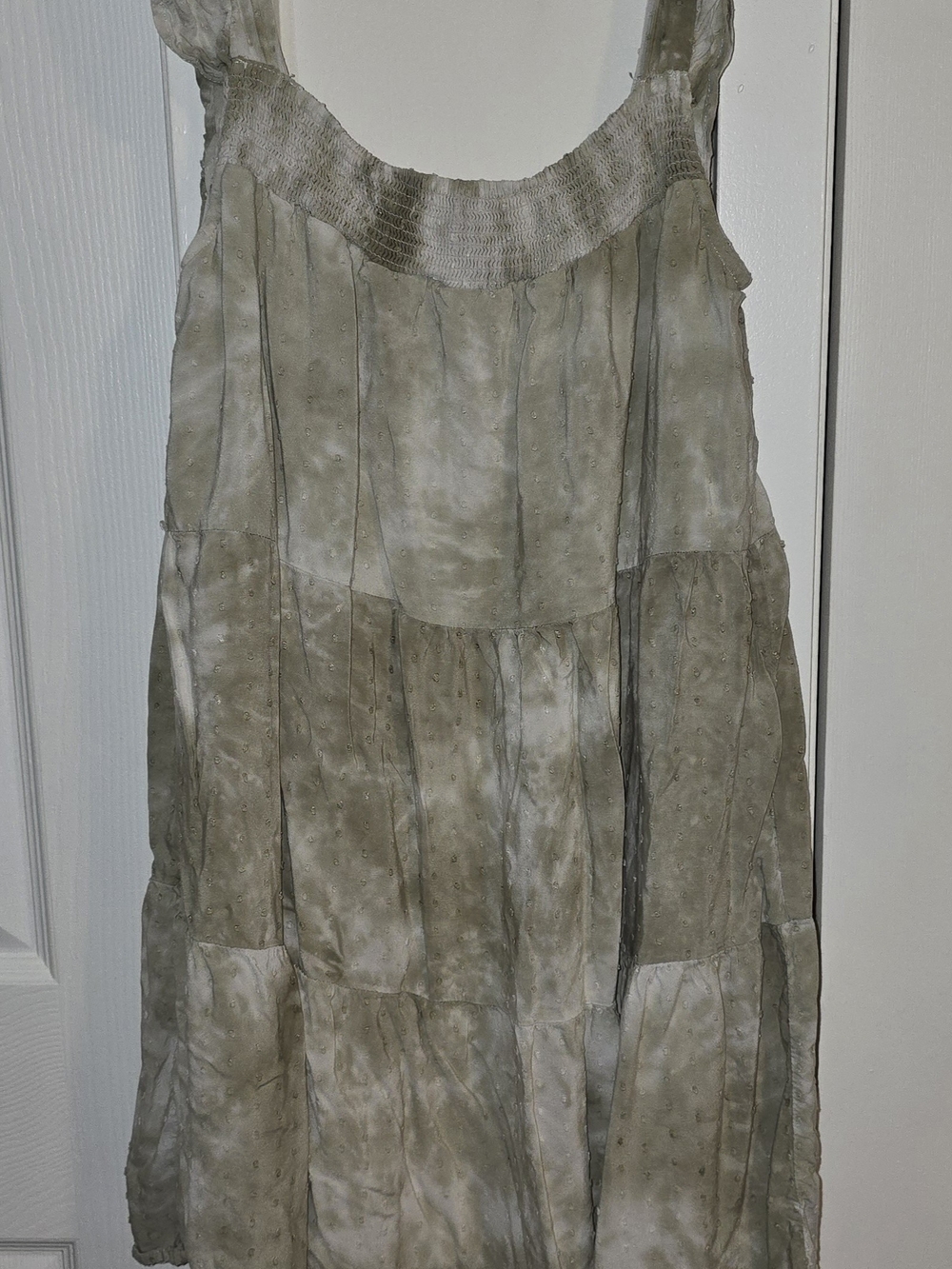 Tiered Maxi Dress — Olive & Neutral Taupe